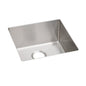 Crosstown® Single Bowl Kitchen Sink, Under Mount, 18-1/2 x 18-1/2 in, 9 in Bowl Depth, 18 ga Polished Satin Steel, Stainless