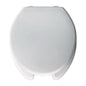 Toilet Seat, Elongated Bowl, Open Front, With Cover, Plastic, White