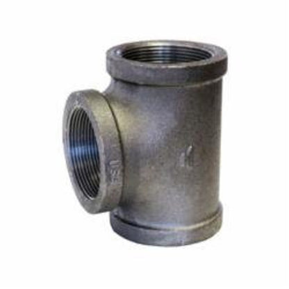 Tee, 4 in, FNPT, 150 lb, Malleable Iron, Black