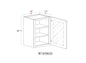 Wall Cabinet - 18"W x 30"H x 12"D Glass Door Only