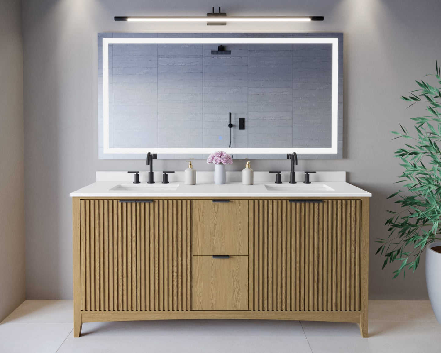 Palmilla Double Bathroom Vanity - 72W x 35H x 22D