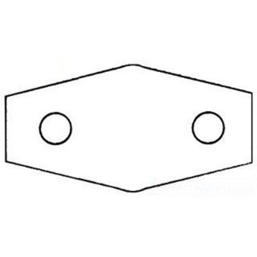 2 in W Handle Valve Repair Plate #2, Polished Chrome