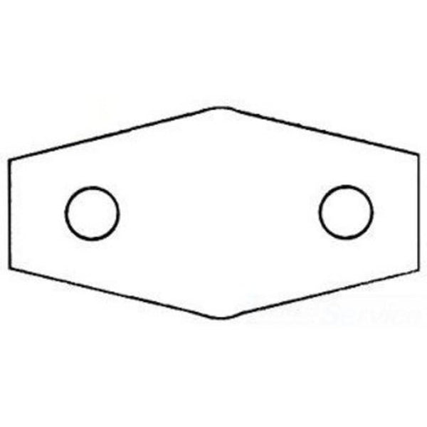 2 in W Handle Valve Repair Plate #2, Polished Chrome