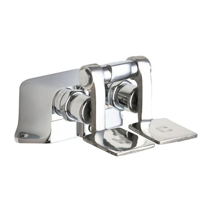 Hot and Cold Water Pedal Box With Short Pedals, 1/2 x 3/8 in, FNPT, 20 to 125 psi, Polished Chrome