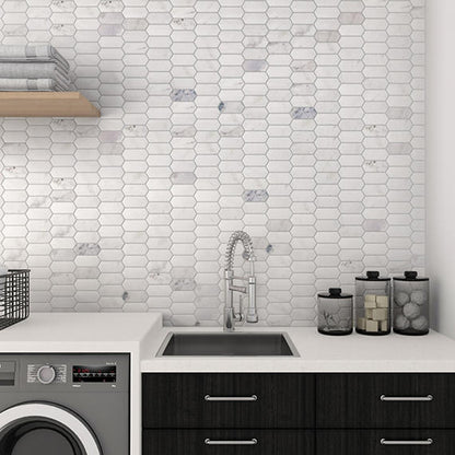 Marble Daphne White Hexagon 2X4 Honed
