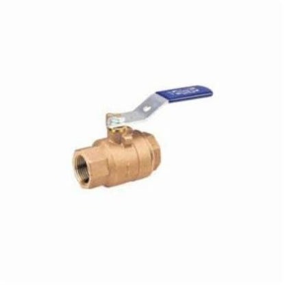 2-Piece Ball Valve, 3 in, FNPT, Standard Port, Plated Brass Ball, Bronze