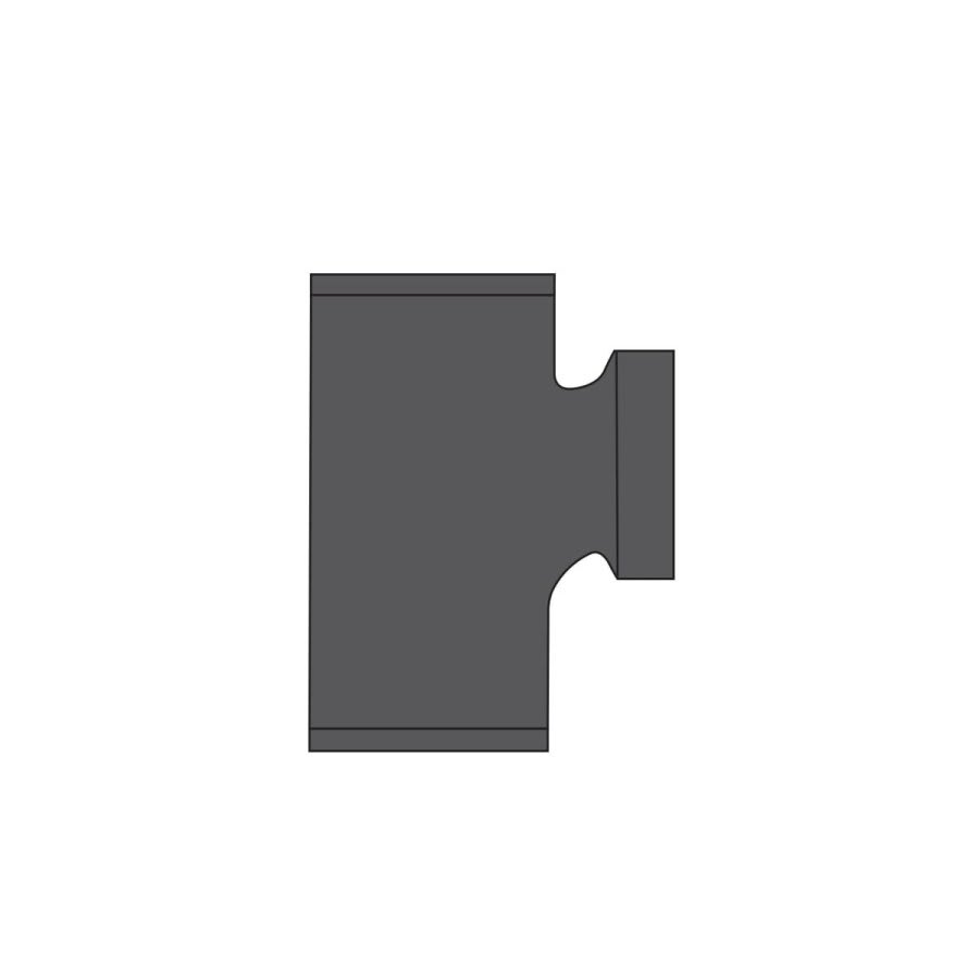 Sanitary Tee, 3 x 1-1/2 in, No Hub x FNPT, Cast Iron