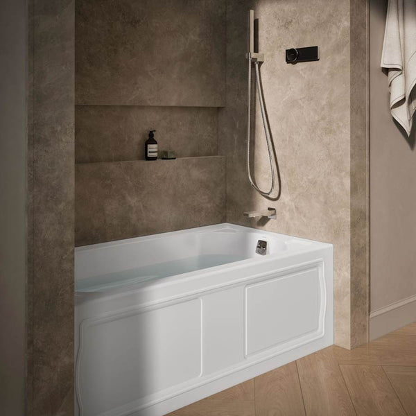 Devonshire Collection 60" Three Wall Alcove Soaking Bath Tub with Right Hand Drain