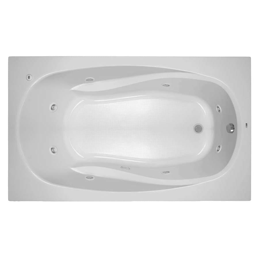 Lansford 72" x 42" Whirlpool Bathtub with 8 Hydro Jets and EasyCare Acrylic - Drop In or Alcove Installation