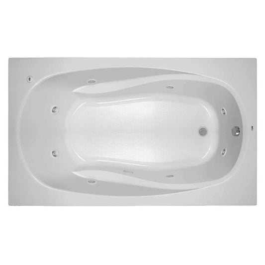 Lansford 72" x 42" Whirlpool Bathtub with 8 Hydro Jets and EasyCare Acrylic - Drop In or Alcove Installation