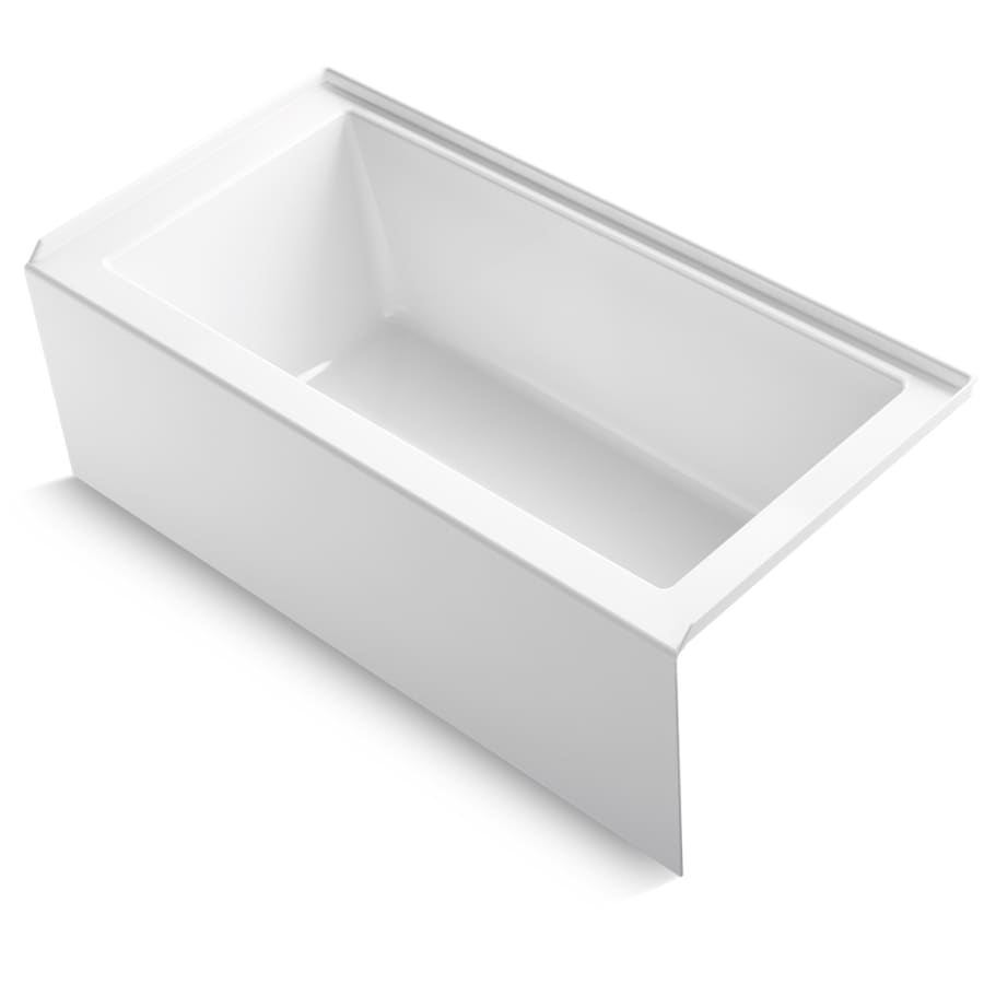 Underscore 60" Soaking Bathtub for Three Wall Alcove Installation with Right Hand Drain