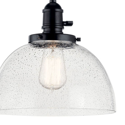 Avery Single Light 10" Wide Pendant with Clear Seedy Glass Shade