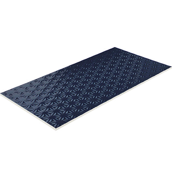 Luminique Navy Rectangle, Fluted 12X24 Glossy