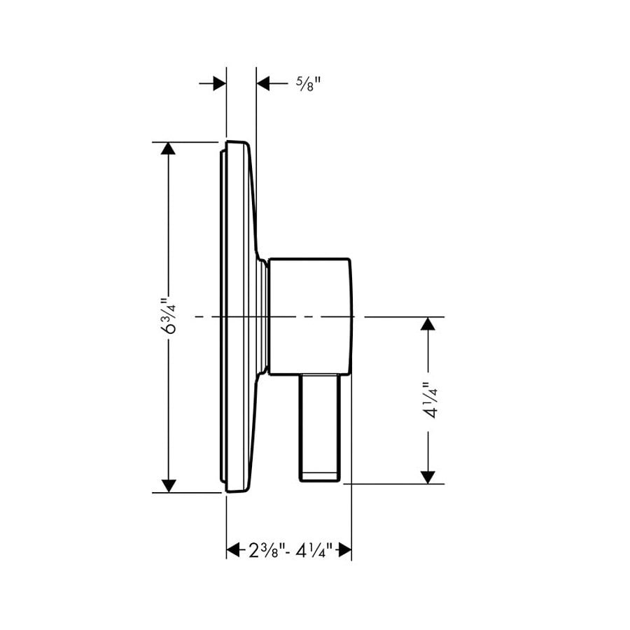 Ecostat S Pressure Balanced Tub & Shower Trim, ADA, Polished Chrome