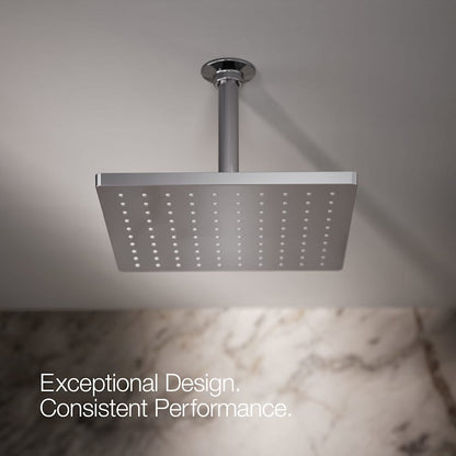 Honesty Square 10" Single Function 2.5 GPM Rainhead with MasterClean Sprayface