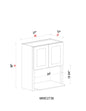 Microwave Wall Cabinet- 27"W x 36"H x 12"D