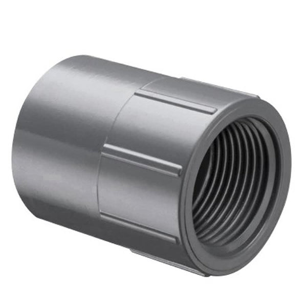Female Adapter, 1-1/2 in, Socket x FNPT, SCH 80/XH, PVC