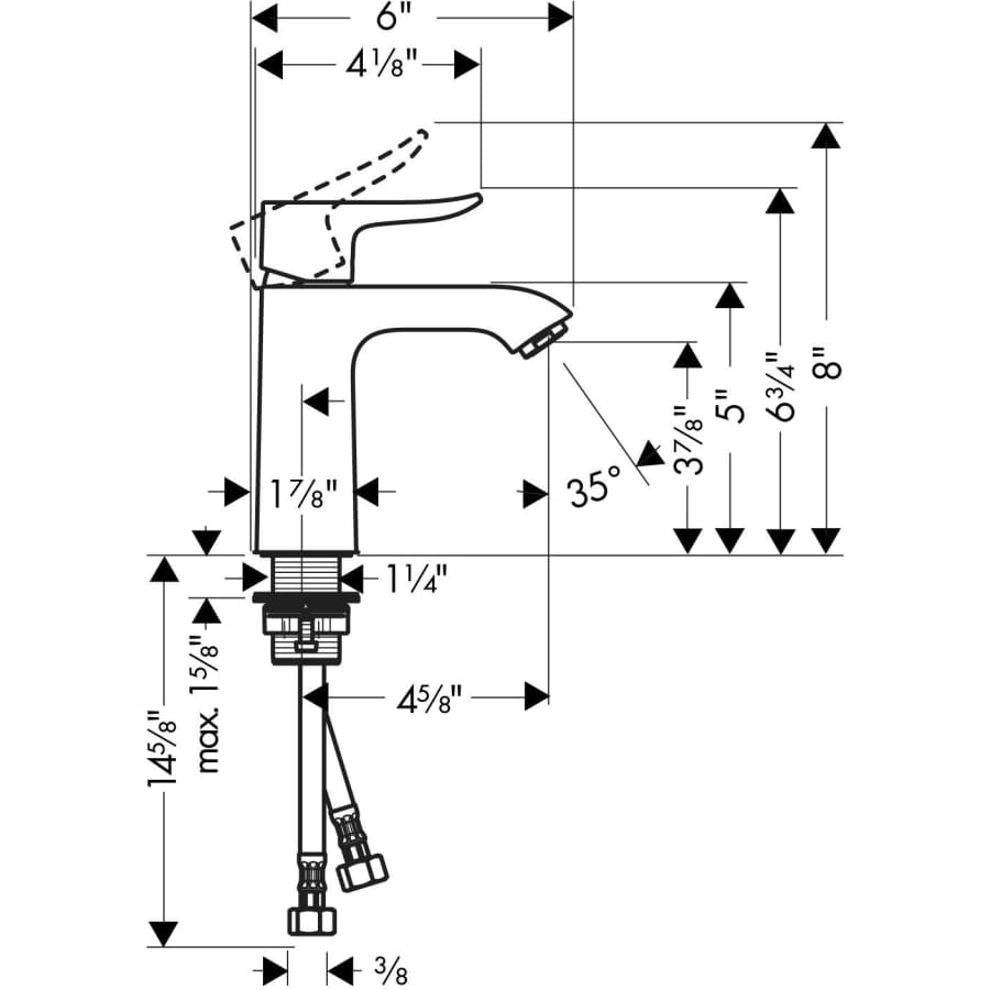 Metris 1.0 GPM Single Hole Bathroom Faucet with EcoRight and Quick Clean Technologies - Less Drain Assembly