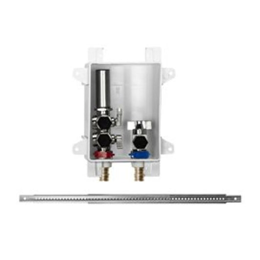 OxBox™ Lavatory Outlet Box With Arrester, 1/2 in, F1960 PEX Grip™ Inlet x 3/8 in Comp Outlet, ABS