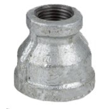 Reducer Coupling, 1 x 3/4 in, FNPT, 150 lb, Malleable Iron, Galvanized