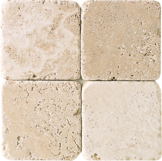 Travertine Mediterranean Ivory Square 18X18 Honed