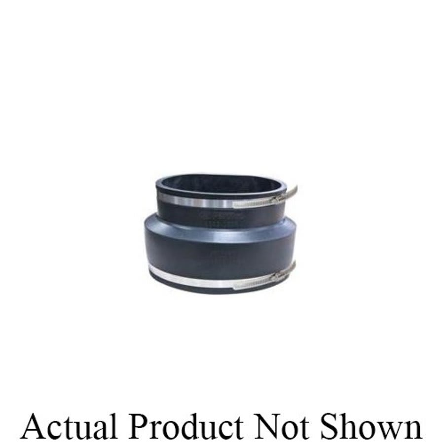 Transition Coupling, 10 in, West Coast Clay x Cast Iron/Plastic, Flexible PVC