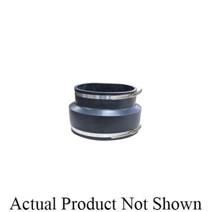 Transition Coupling, 10 in, West Coast Clay x Cast Iron/Plastic, Flexible PVC