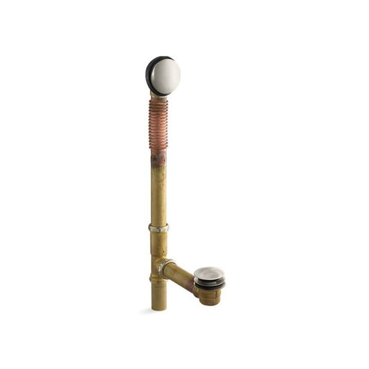 Clearflo Bath Drain Full Kit, Toe Touch, Brass, Vibrant Brushed Nickel