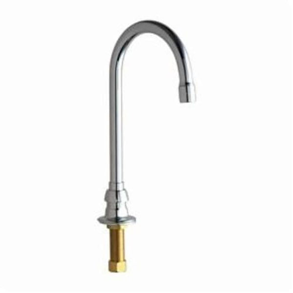 Rigid/Swing Gooseneck Spout, 5-1/4 in L, 1.5 gpm, Polished Chrome