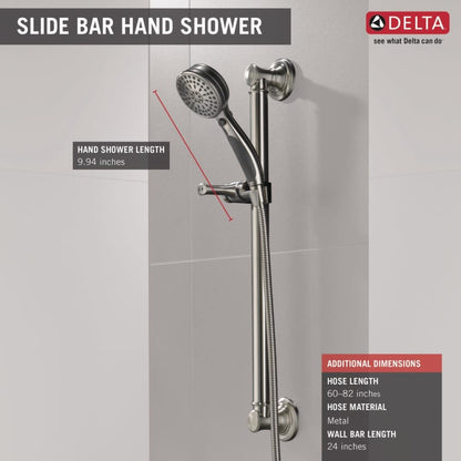 1.75 GPM Multi Function Handshower Package with Slide Bar, Hose, Holder and ActivTouch Technology - ADA Compliant - Limited Lifetime Warranty