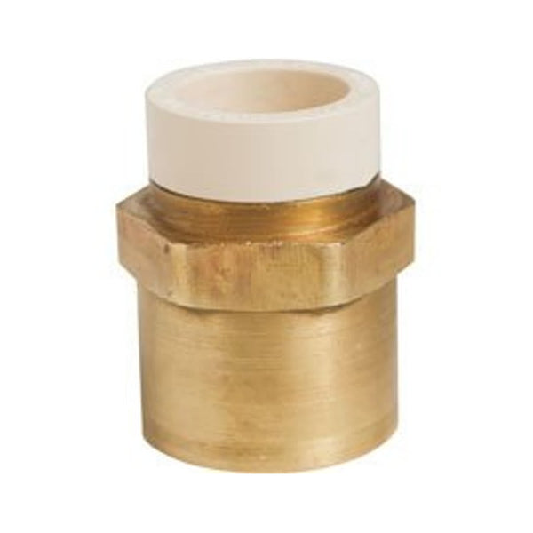 Tomahawk MetalHead™ Straight Adapter, 1/2 in, CPVC x FNPT, Brass