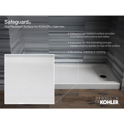 Bellwether 60" x 34" Single Threshold Shower Base with Recessed Right Drain