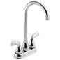 Foundations® Bar Faucet, Deck Mount, ADA, 2 Lever Handle, 2-Hole, Chrome
