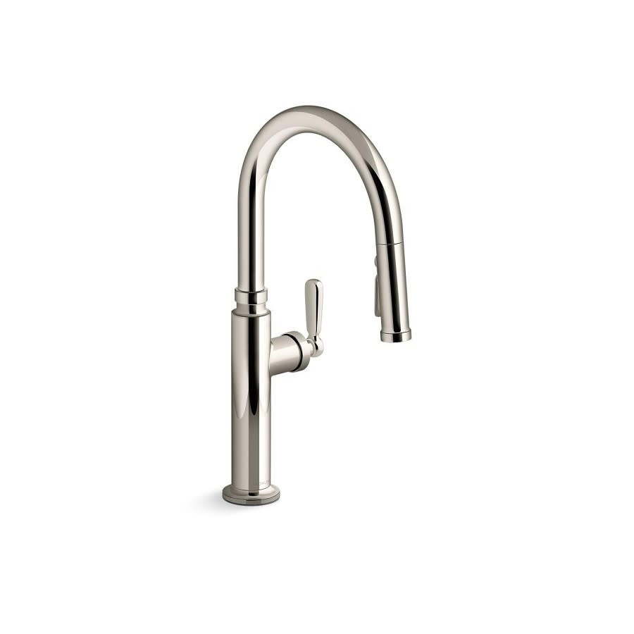 Edalyn™ by Studio McGee Kitchen Faucet, Deck Mount, 1 Lever Handle, 1-Hole, Vibrant Polished Nickel