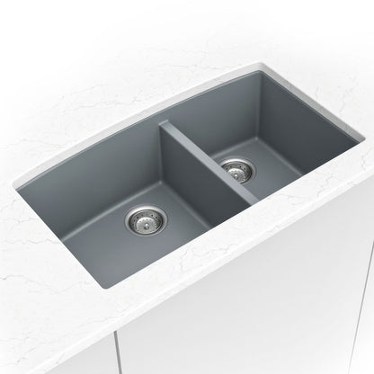 Grey Quartz Double Bowl 60/40-3219