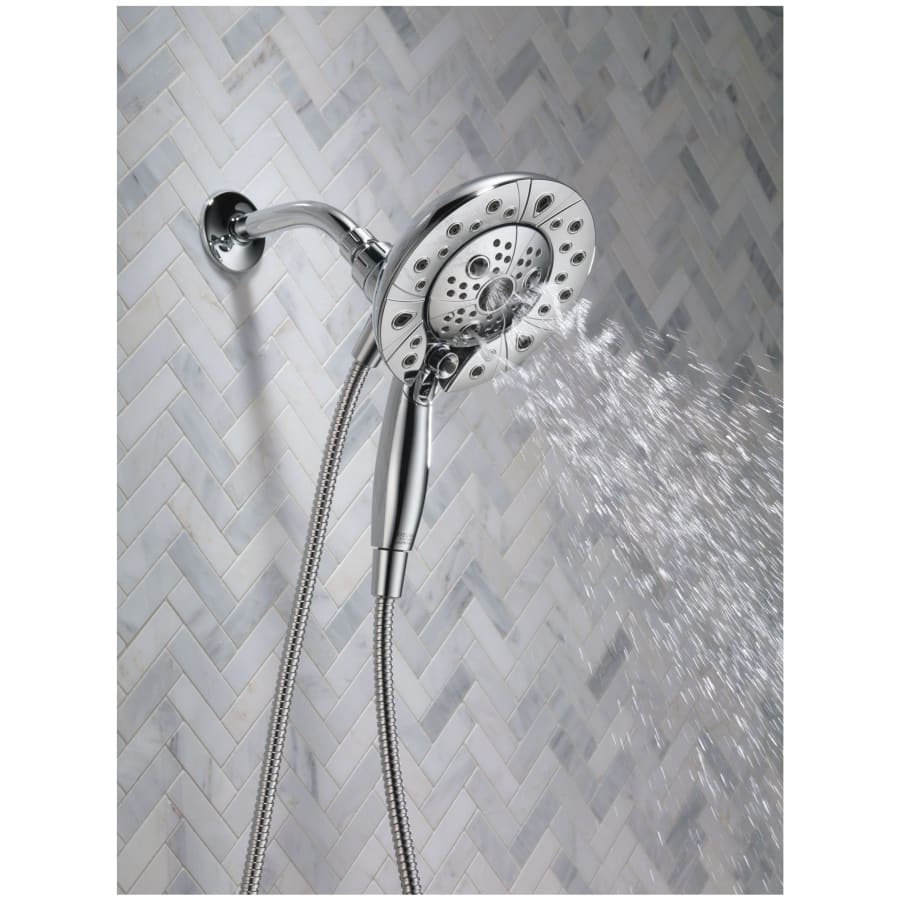 Universal Showering Round 1.75 GPM Multi Function 2-in1 In2ition Shower Head and Hand Shower with Touch Clean, H2Okinetic and MagnaTite Technology