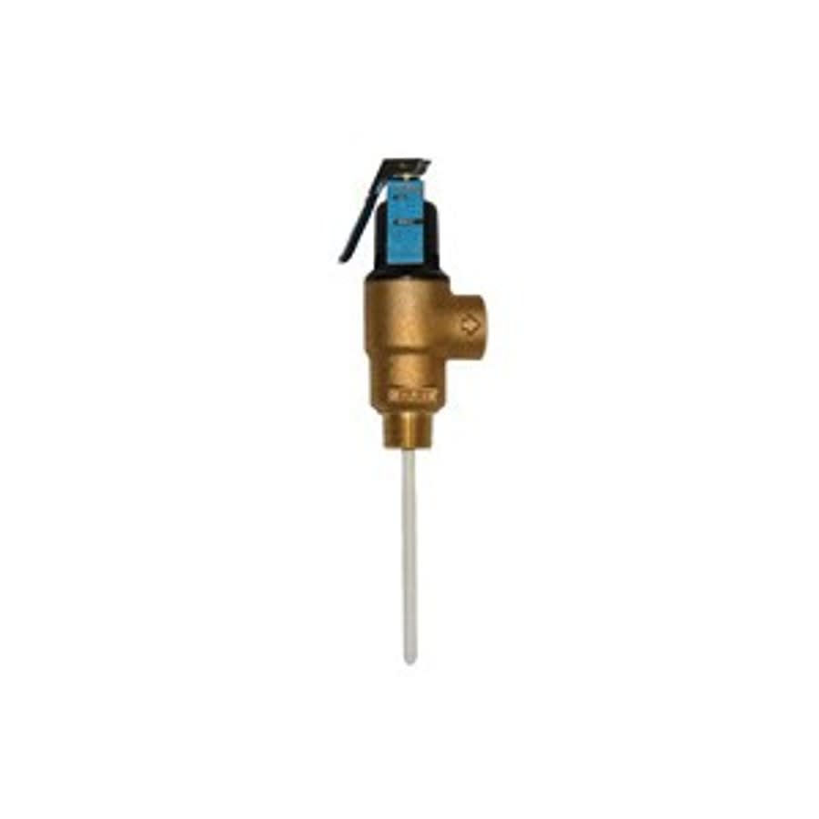 Temperature & Pressure Relief Valve, 3/4 in, MNPT x FNPT, Bronze