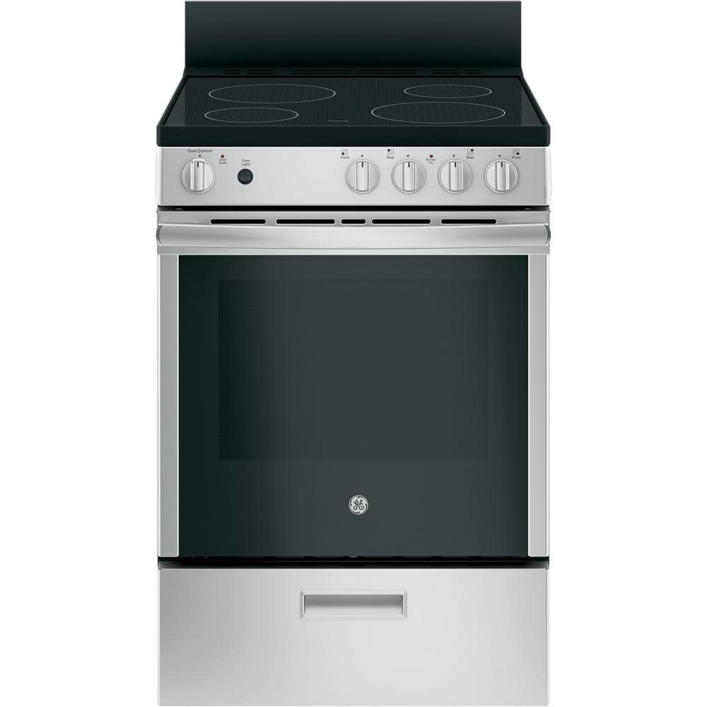 24"W Electric Smooth  Range Stainless Steel