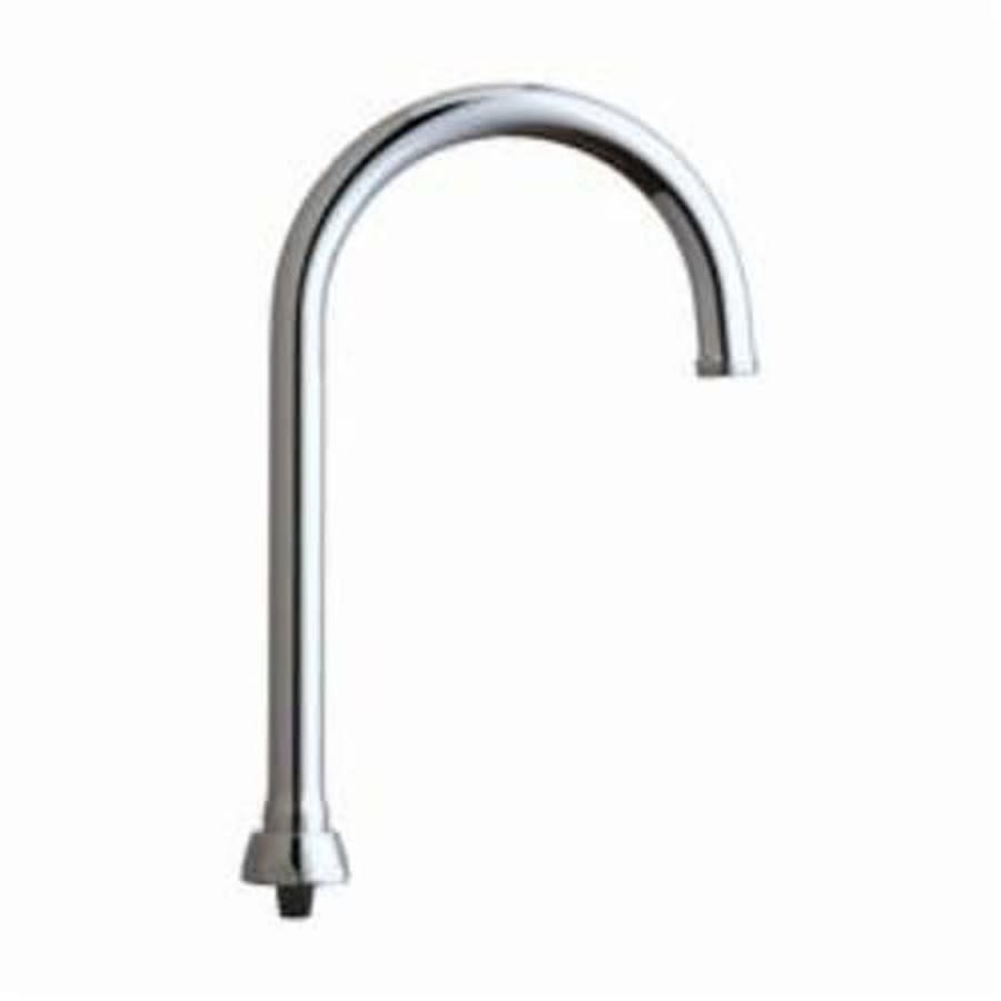 Rigid/Swing Gooseneck Spout, 5-1/4 in L, 1.5 gpm, Polished Chrome