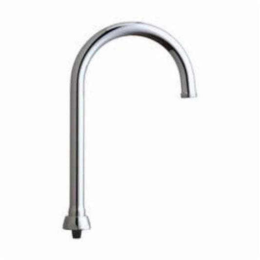 Rigid/Swing Gooseneck Spout, 5-1/4 in L, 1.5 gpm, Polished Chrome