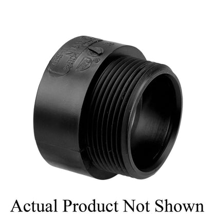 DWV Male Adapter, 3 in, Hub x MNPT, ABS