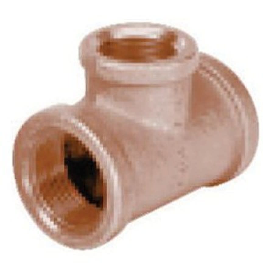 Tee, 1-1/2 x 1/2 in, FNPT, Lead Free Brass, Rough Brass