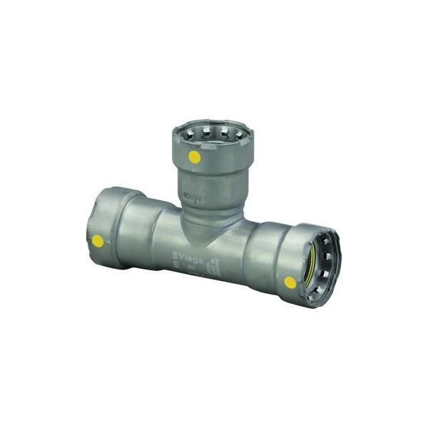 Gas Tee, 1/2 in, Press, Carbon Steel