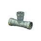 Gas Tee, 1/2 in, Press, Carbon Steel