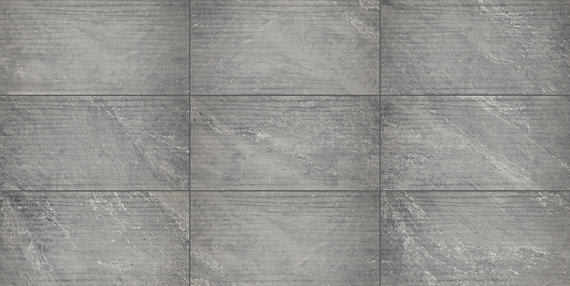 Perpetuo Eternal Grey Rectangle, Wave 12X24 Satin