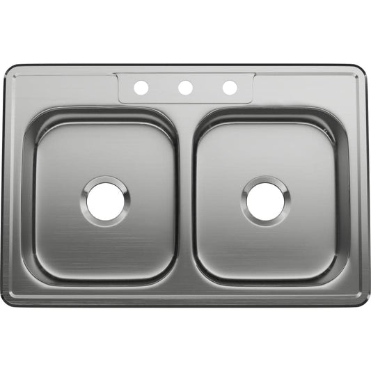 Bealeton 33" Drop In Double Basin Stainless Steel Kitchen Sink