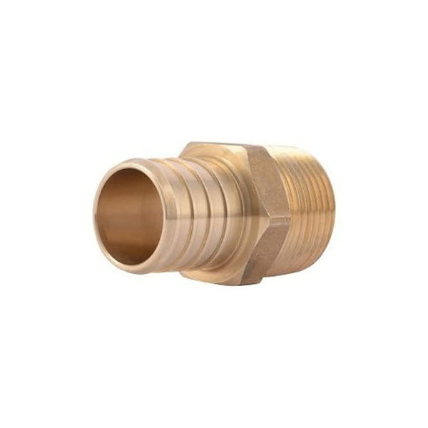Male Adapter, 1 x 3/4 in, Crimp PEX x MNPT, Brass