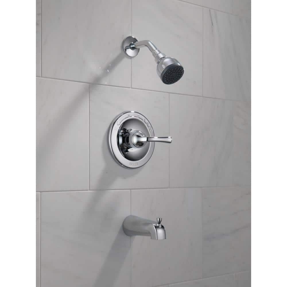 Foundations Single-Handle 1-Spray Tub and Shower Faucet in Chrome (Valve Included)