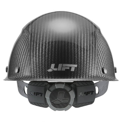 Black Full Brim Carbon Fiber Hard Hat