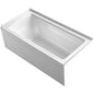 Archer Three Wall Alcove Soaking Tub with Right Hand Drain and Integral Apron